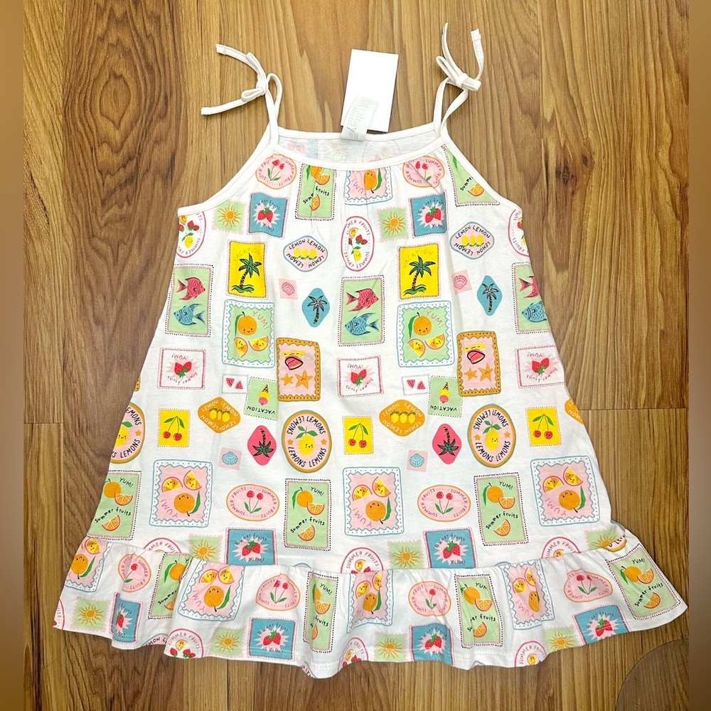 H&M stamps sleeveless dress size 4Y NWT